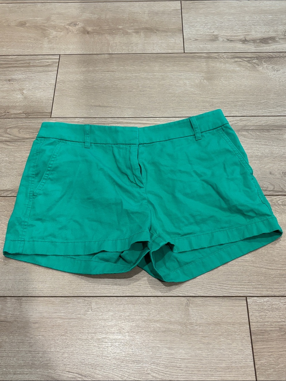 J. Crew Green Cotton Bermuda Shorts
